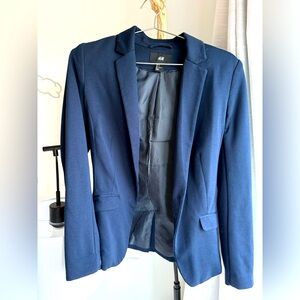 H&M casual navy blue blazer size 4